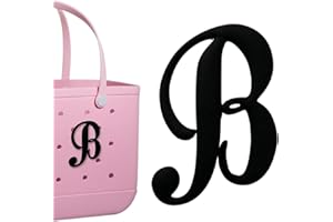 PLLCJB Bag Charms Compatible with Bogg Bag, Alphabet Charm Large Size Letters Decor Rubber Beach Tote Bag Charms Compatible with Bogg Bag Accessories