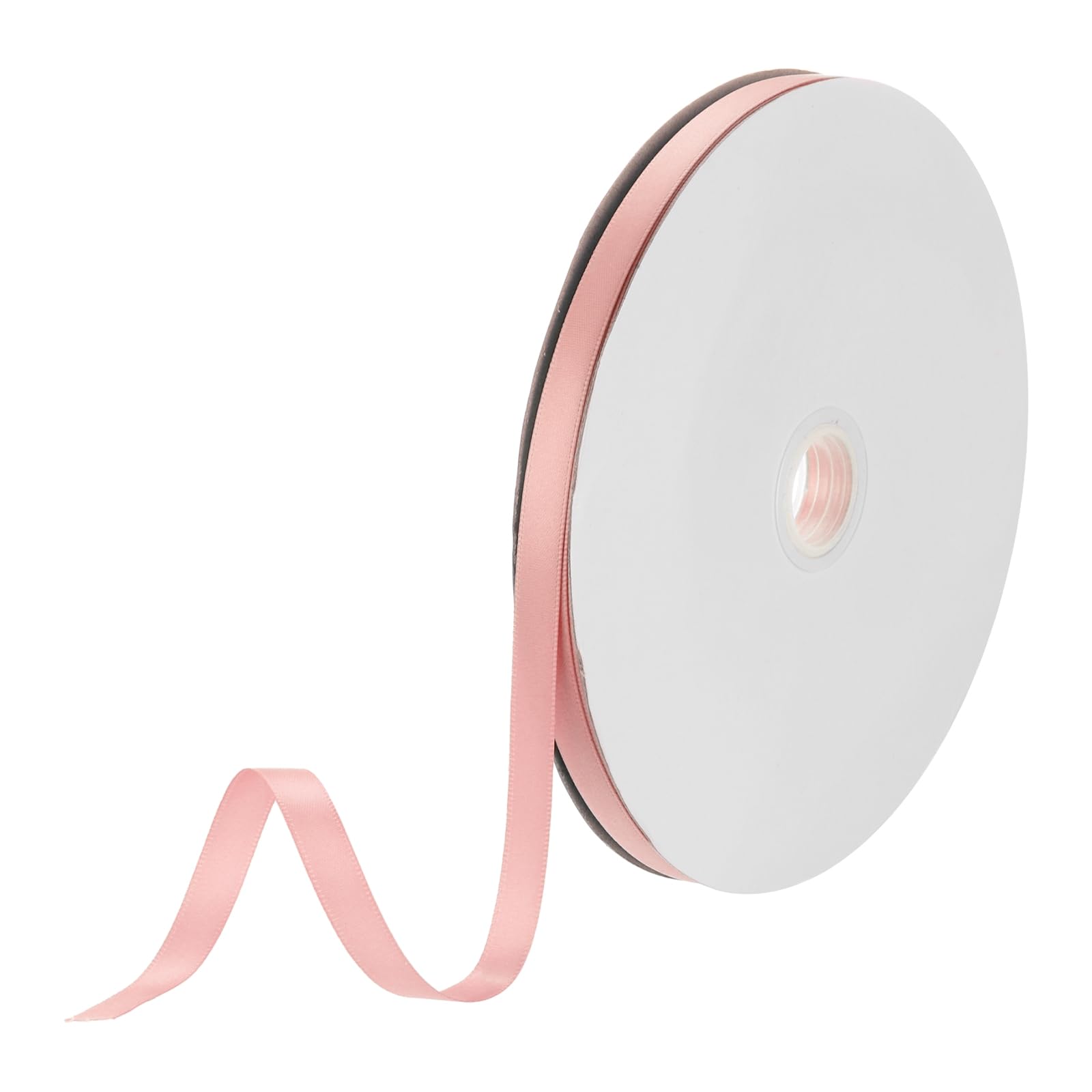 DMiotech 10mm Satin Ribbon 91m/300ft Thin Double Face Fabric Grosgrain Ribbon for Gift Wrapping Floral Hair Flower Bouquet, Rose Pink