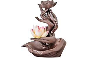 Beuiouer A- Sand Backflow Incense Stove, Buddhist Hand Home Fragrance Stove Incense Insert Plate Replacement Parts Accessorie