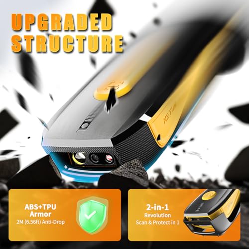 NETUM CS7501 QR Code Scanner – Upgraded Bluetooth Barcode Scanner, Mini Portable 1D & 2D Barcode Reader for Inventory Management, Cordless Image Scanner for Tablets, Android, iOS, PC, and POS Systems