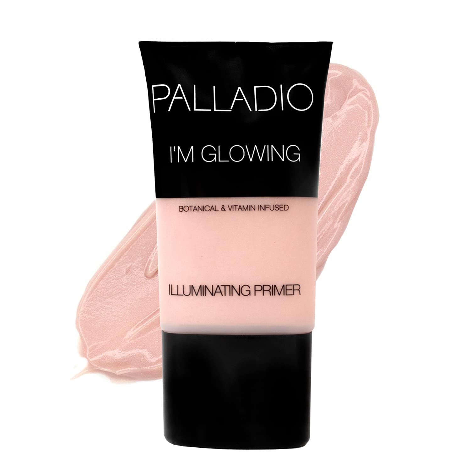 Palladio I'm Glowing Illuminating Primer, 0.67 oz, Pearly Pink Makeup Primer for Face, Contains Aloe Vera, Grape Seed Oil, Green Tea, Brightens Complexion, Combats Wrinkles, Fine Lines & Pores