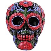 Pacific Giftware Day of The Dead Floral Skull Home Tabletop Decorative Resin Figurine