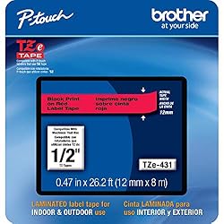 Brother Genuine P-touch, TZe-431CS, 0.47” x