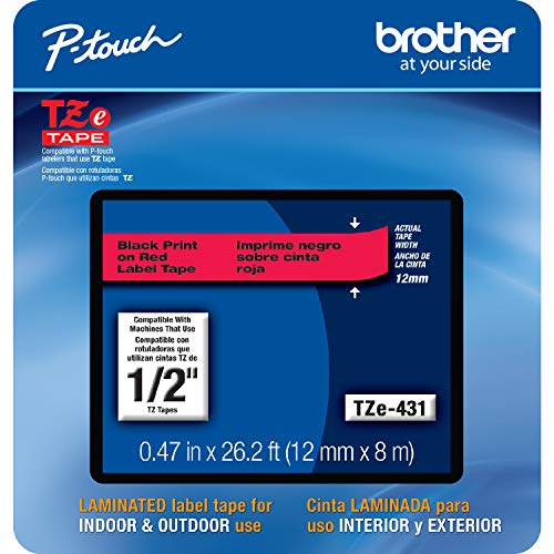 Brother Genuine P-touch, TZe-431CS, 0.47” x