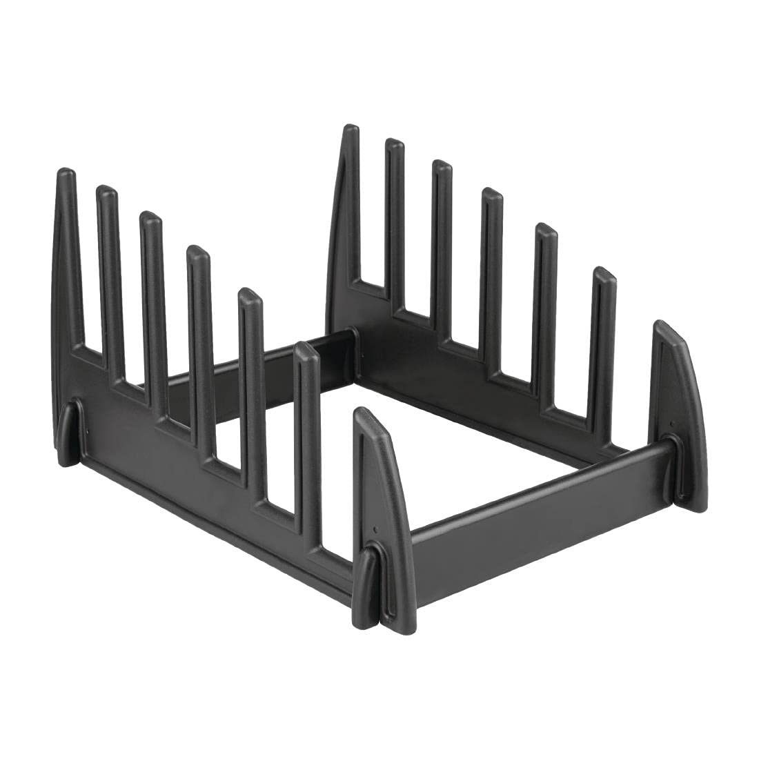 Hygiplas Black Plastic Chopping Board Rack Large 6 Slots - Cutting Board Holder, Organizer GG699
