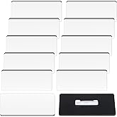 10 Pcs Blank Name Tags, Name Tag Pin Custom 1 x 3 Inch Personnel Labels Personalized Badges Making for Retail Stores, Restaurants and Offices