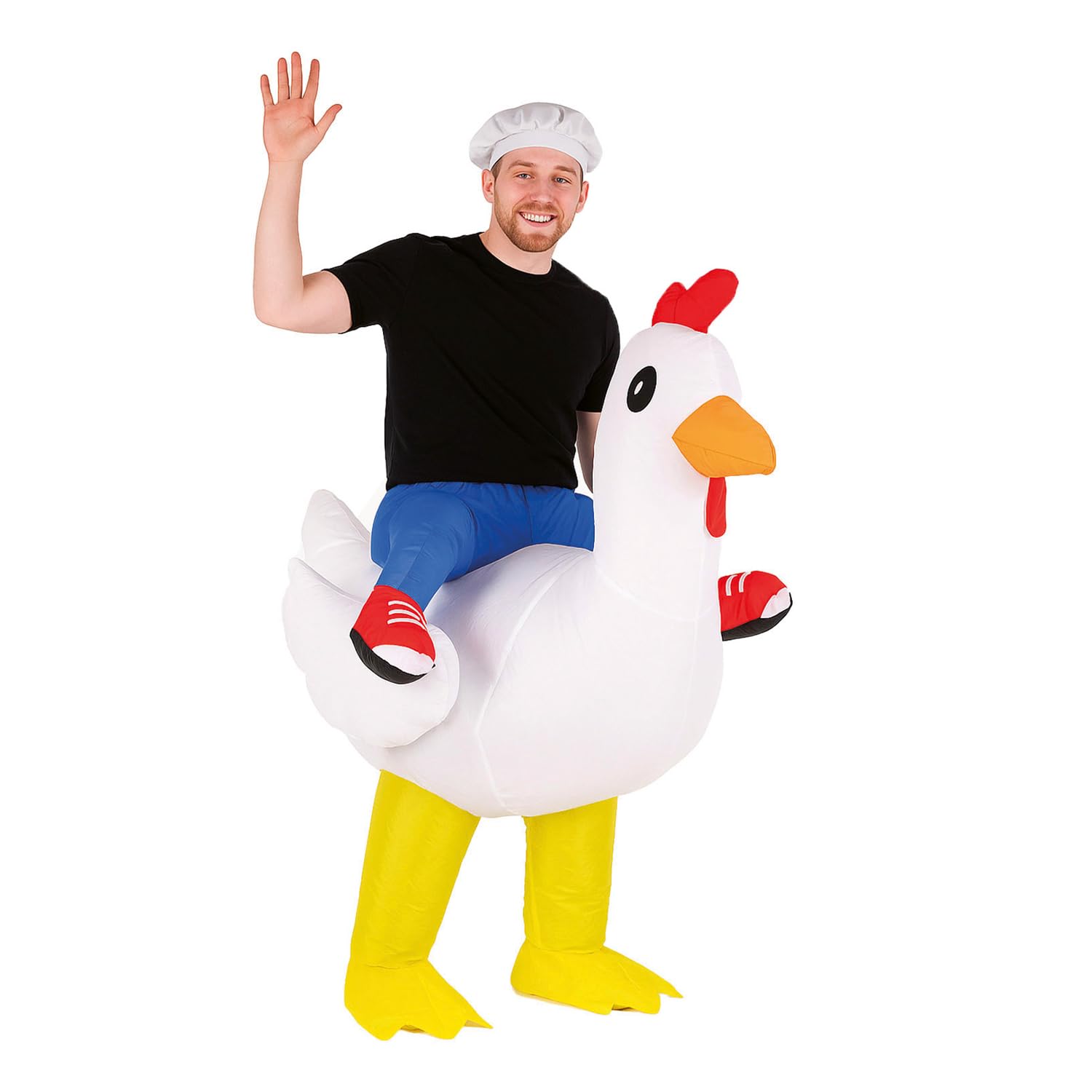 Inflatable Chicken Costume | Quirky Costume | Premium Quality | Adult Size 160 to 190cm | Polyester | Comfortable | Resistant | Inflation System Included | Created by OriginalCup®