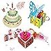 Akeydeco 3D Pop Up Birthday Cards Handmade Greeting Cards with Envelopes for Sister/Mom/Wife/Kids/Boy/Girl/Friend (3 Pack)