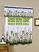 Achim Home Furnishings Home Sweet Home Tier and Valance Set, 58-Inch by 24-Inch, Multi