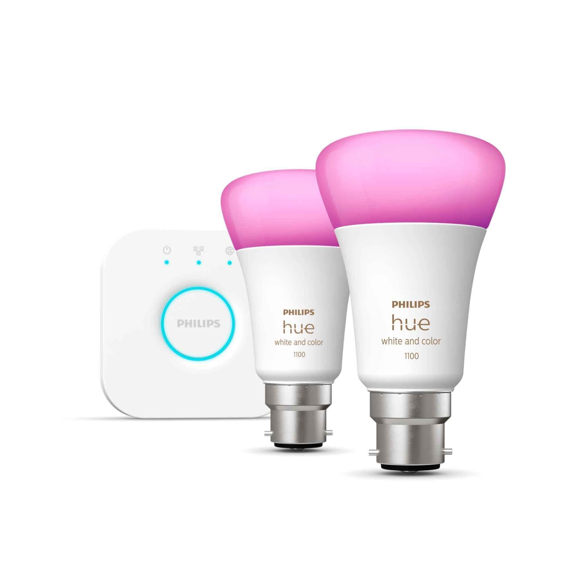 Philips Hue Ambiance White and Colour B22 Starter Kit