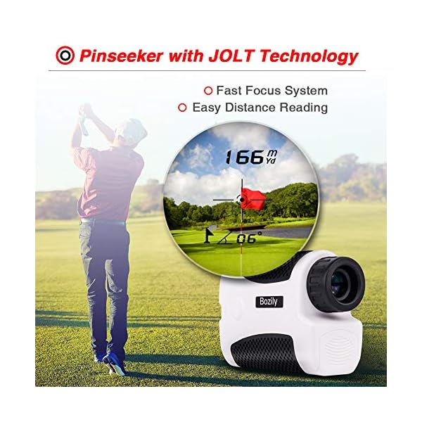 Bozily Golf Rangefinder,Hunting Rangefinder 6X Laser Range Finder 1000