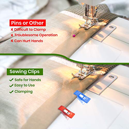 Esnshul Multipurpose Sewing Clips for Fabric Plastic Sewing Pins for