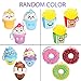 WATINC 20 Pcs Kawaii Colorful Food and Animals Set Key Chain Mini Soft Donut Squishy Cream Scented Stress Relif Toy, Party Supplies Decorative Props Gift Hand Toy for Kids