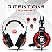 ONEXELOT Gaming Headset-2018 New Model “ANUBIS” Gaming Headphone with Noise Isolation Microphone Surround Stereo Sound, Over-the-Ear Noise Isolating For PC Gamers (Black-Red).thumb 1
