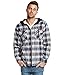 9 Crowns Mens Quilted Lightweight Plaid Flannel Hoodie Jacket