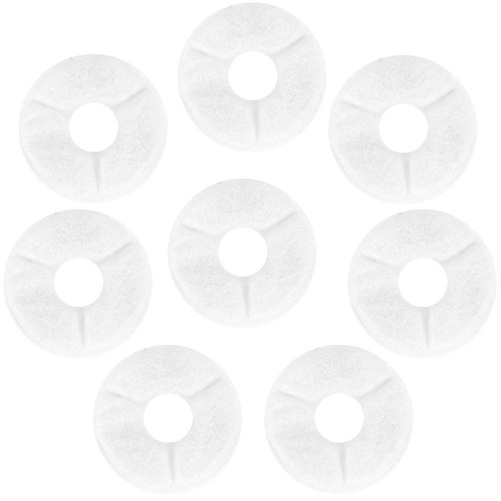 Cat Water Fountain Filters, 8 Packs Pet Fountain Replacement Filters with Active Carbon for Automatic Water Dispenser Drinking Fountain (8PCS)