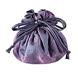 Drawstring Jewelry Pouch - Silk Jacquard (Orchid)