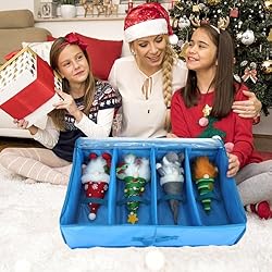 Christmas Figures Storage Box Keeps 4 Figurines up