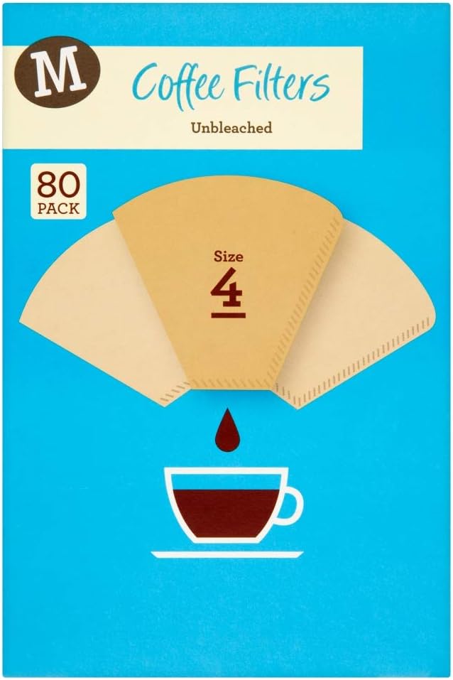 Morrisons 80 Unbleached Coffee Filters, Size 4 Amazon.co.uk Grocery