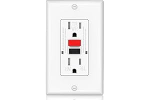 OMEENET GFCI Outlet, Weather & Tamper Resistant Outlets, UL Listed Self Test GFI Receptacle, Outdoor or Indoor, 15 Amp (1 Pack)