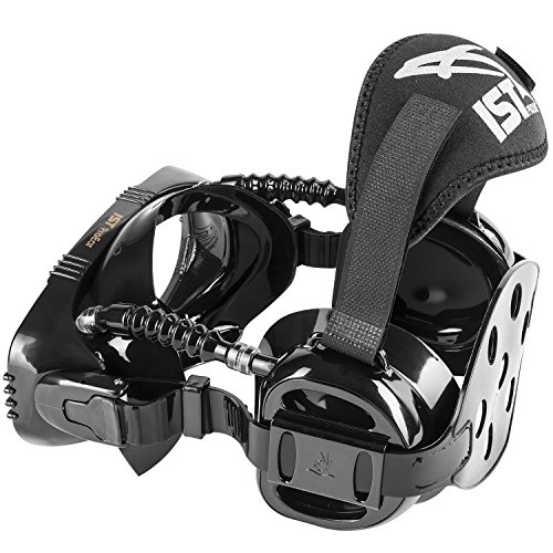 Pro Ear Scuba Diving Mask for all around Ear Protection All Black