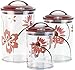Corelle Coordinates by Reston Lloyd Acrylic Storage Canisters, Set of 3, Pretty Pink