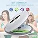 Portable CD Player, Personal CD Player with Stereo Earbuds/LCD Display/USB Power Cable, Compact Disc CD Player with Electronic Skip Protection and Anti-Shock Function, Silver