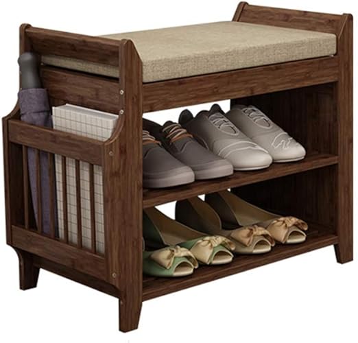 XIAN-ge Banco De Zapatos De Cambio De 2 Capas, Estante De Zapatos Banco