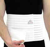 ITA-MED Breathable Elastic Abdominal Postsurgical Recovery Support Stomach Wrap Slimming Body Shaping Binder for Abdomen, Back and Lumbo-sacral for Men AB-412(M): Large White