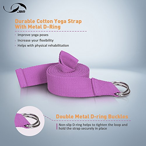 JBM-Yoga-Block-2-pack-Plus-Strap-Cork-Yoga-Block-Yoga-Brick-6-colors-High-Density-EVA-Foam-Yoga-Block-to-Support-and-Deepen-Poses-Lightweight-Odor-Resistant-and-Moisture-Proof-with-Metal-D-Ring