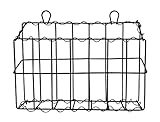 Antique Black Wall Mounted Iron Mail Magazine Rack Utility Organizer