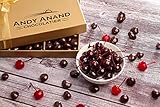Andy Anand’s California Dark Chocolate Covered Cherries for Birthday, Valentine Day, Gourmet Christmas Holiday Food Gift Basket, Thanksgiving, Mothers Fathers Day, Get Well – 1LB