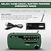 Baile Portable Emergency Solar Crank AM/FM/Radio with LED Flashlight and Cell Phone Charger