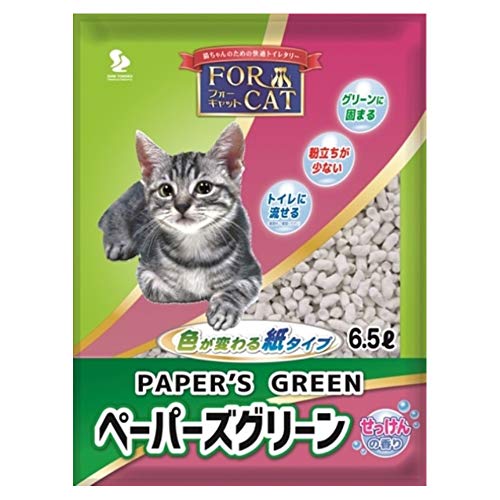 新東北化学工業 猫砂 ペーパーズグリーンせっけんの香り 6.5L商品画像