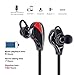 Bluetooth Headphones, BTEETH Sports Earbuds Sweatproof Wireless Headsets with Mic for Gym Workout and iPhone 7 Bluetooth-enabled Smart Devices (Blackred)