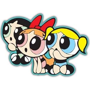amazoncom powerpuff girls car bumper sticker decal 6 x 4 automotive