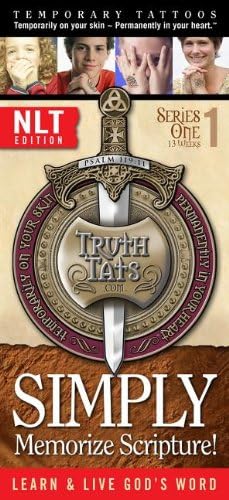 TruthTats Scripture Memorization Temporary Tattoos Series 1 - NLT by Son Companies