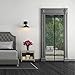 Magnetic Screen Door Protector Curtain | UPGRADED Patio & Front Kit | 34ʺ x 82ʺ Black Polyester Mesh with 26 Built in Magnets & Gravity Sticks, 20 Velcro Strips Full Frame Screen + Gift Door Stopper