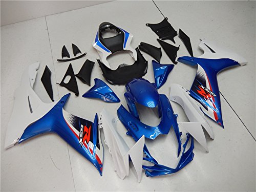 NT FAIRING Blue White Injection Mold Fairings Fit for Suzuki 2011-2015 GSXR 600 750 K11 GSX-R600 2011 2012 2013 2014 2015 Aftermarket Painted Kit ABS Plastic Set Motorcycle Bodywork