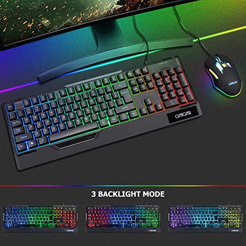 RGB Gaming Keyboard and Mouse Combo, CHONCHOW Led Backlit Computer