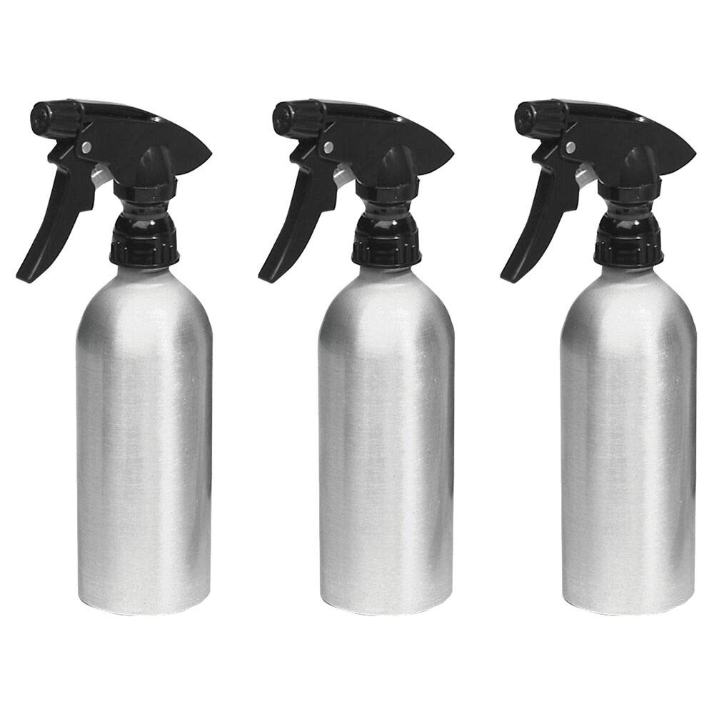 mDesign Aluminum Rustproof Spray Bottles Adjustable Stream Nozzle for