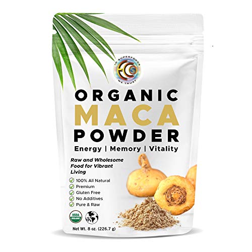 Earth Circle Organics - Organic Maca Root Powder, Natural Superfood, Helps with Energy, Hormone, Weight and Women's Fertility (8oz)