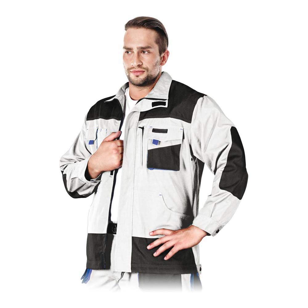 Leber&Hollman LH-FMN-J_WSNM Formen Protective Jacket, White-Gray-Blue, M Size