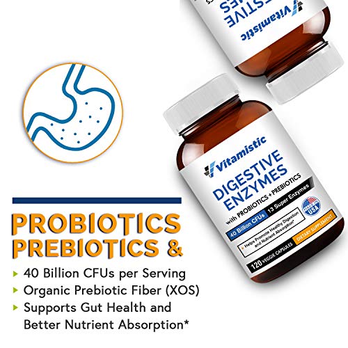 Vitamistic Digestive Enzymes Plus Probiotics & Prebiotics, 40 Billion