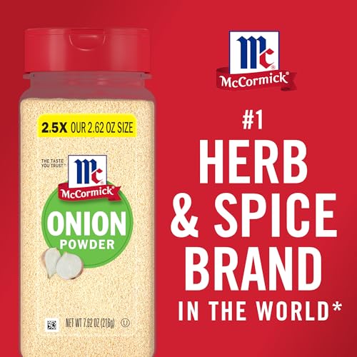 MCCORMICK ONION POWDER, NON GMO, MADE WITH FRESH, WHOLE, ONIONS, FOR BRINGING CONSISTENT ONION FLAVOR TO MEALS & RECIPES, 7.62 OZ