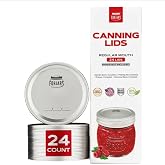FORJARS - Canning Lids Regular Mouth, 24-Pack &ndash; Create Airtight Seals on Mason Jars to Preserve Food for Meal Prep &amp; Food Storage &ndash; 2.7 In. Steel Lids with Silicone Seals &ndash; Canning Supplies