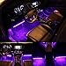 AMBOTHER 4X 12-Color 36-LED Car LED Interior Atmosphere Decorative Strip Lights, Glow Neon Floor Decoration Underdash Lighting Lamp Kits, with IR Wireless Remote Control & Car Charger DC 12V