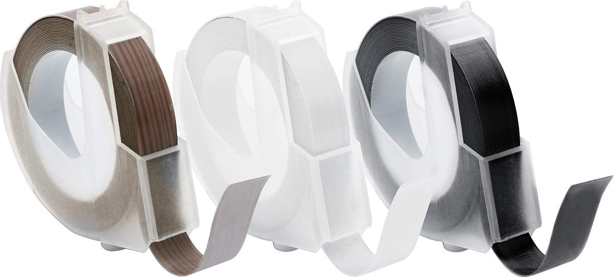 We R Memory Keepers Label Maker - 3/8 Tape - Wood, Black & Clear