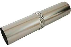 Generic Stove Chimney Roll Up Stove Pipe Ultralight Rollable Flue Extension Stainless Steel Portable Design with Rings Suitab