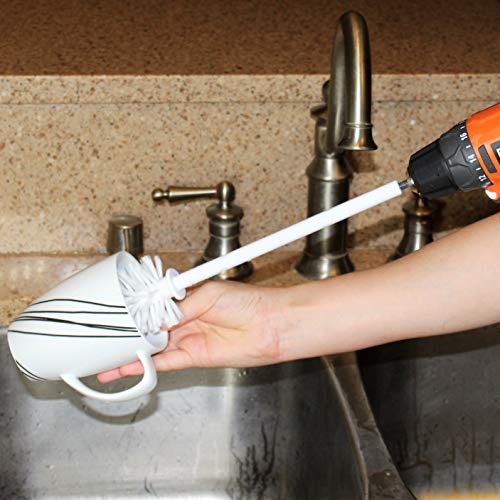 RotoScrub Bottle Brush Drill Accessory Clean Water Bottles, Coffee